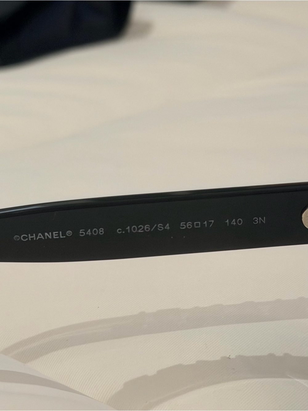 Authentic CHANEL 5408 c.1026/S4 Black Oversized Square Sunglasses Gray Lens 3N - Picture 4 of 7